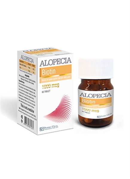 Alopecia Biotin 1000 mcg 60 Tablet - DERMO CLEAN