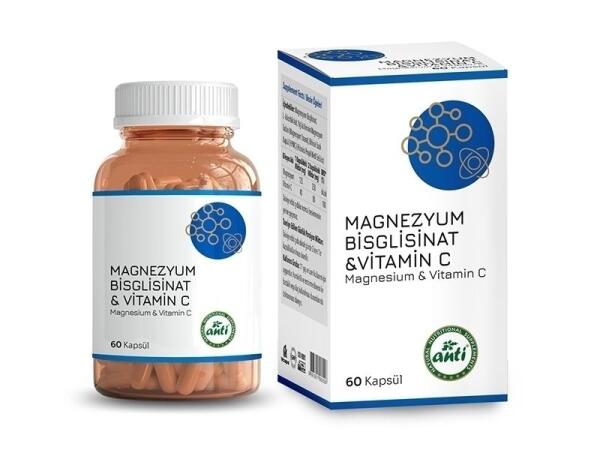 Anti Magnezyum Bisglisinat & Vitamin C 60 Kapsül - ANTİ