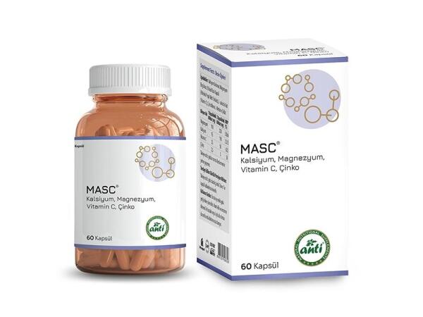 Anti Masc Kalsiyum Magnezyum C Vitamini Çinko 60 Kapsül - ANTİ