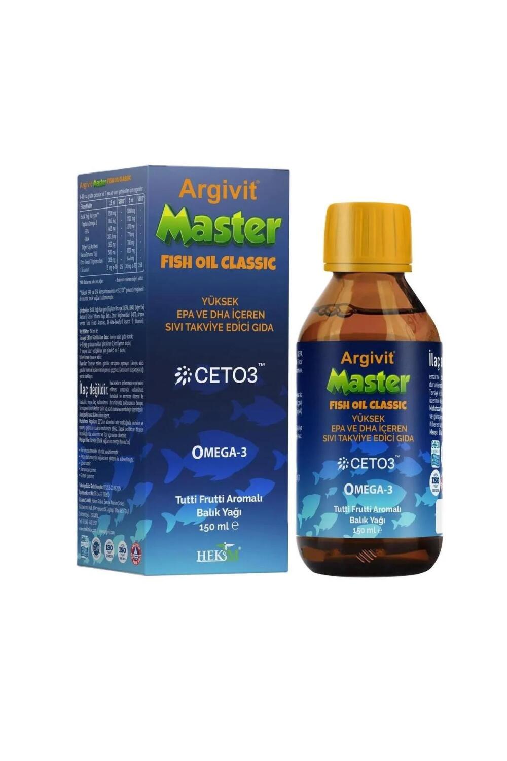 Argivit Master Fish Oil Classic Balık Yağı 150 ml - 1