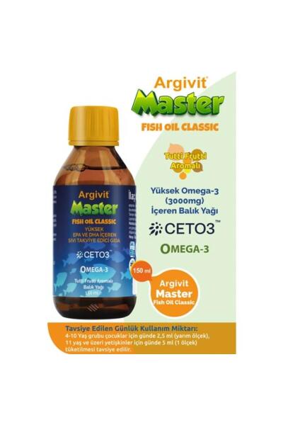 Argivit Master Fish Oil Classic Balık Yağı 150 ml - 2