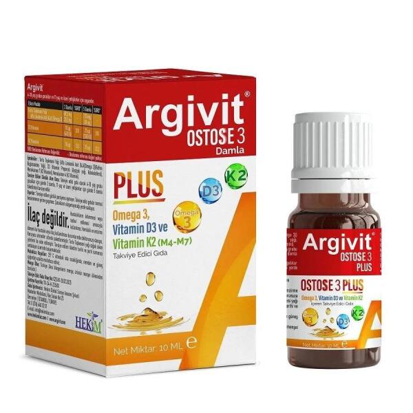 Argivit Ostose3 Plus Damla 10 Ml - HEKİM
