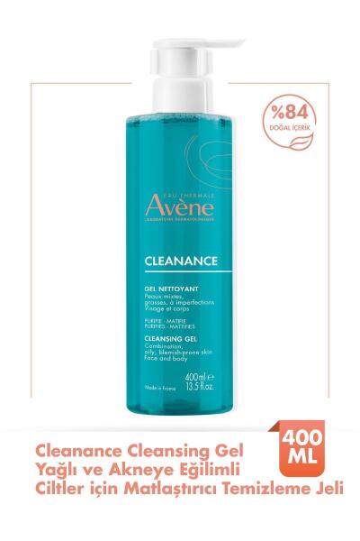 Avene Cleanance Yağlı ve Akneye Eğilimli Ciltler için Matlaştırıcı Temizleme Jeli 400 ml - AVENE