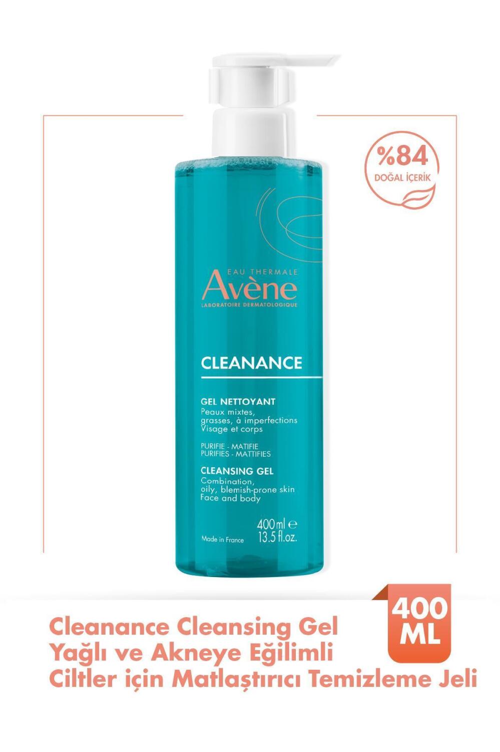 Avene Cleanance Yağlı ve Akneye Eğilimli Ciltler için Matlaştırıcı Temizleme Jeli 400 ml - 1