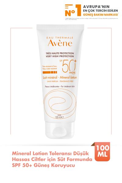 Avene Mineral Lotion Toleransı Düşük Hassas Ciltler için Süt Formunda SPF 50+ Güneş Koruyucu 100 ml - AVENE