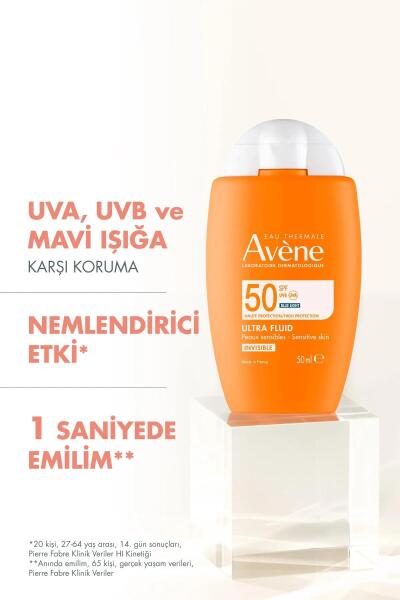 Avene Ultra Fluid Invisible SPF50 Normal ve Karma Ciltler İçin Çok Yüksek Korumalı Güneş Kremi - 2