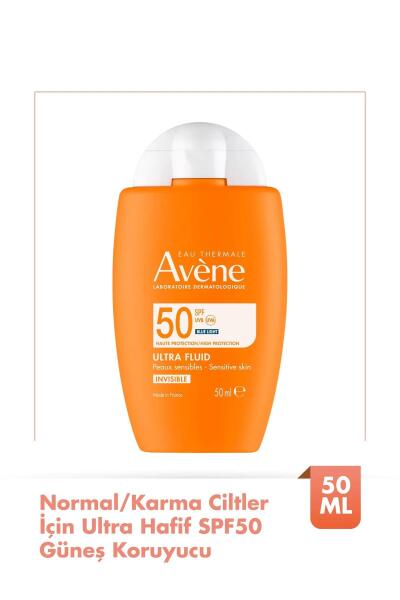 Avene Ultra Fluid Invisible SPF50 Normal ve Karma Ciltler İçin Çok Yüksek Korumalı Güneş Kremi - AVENE