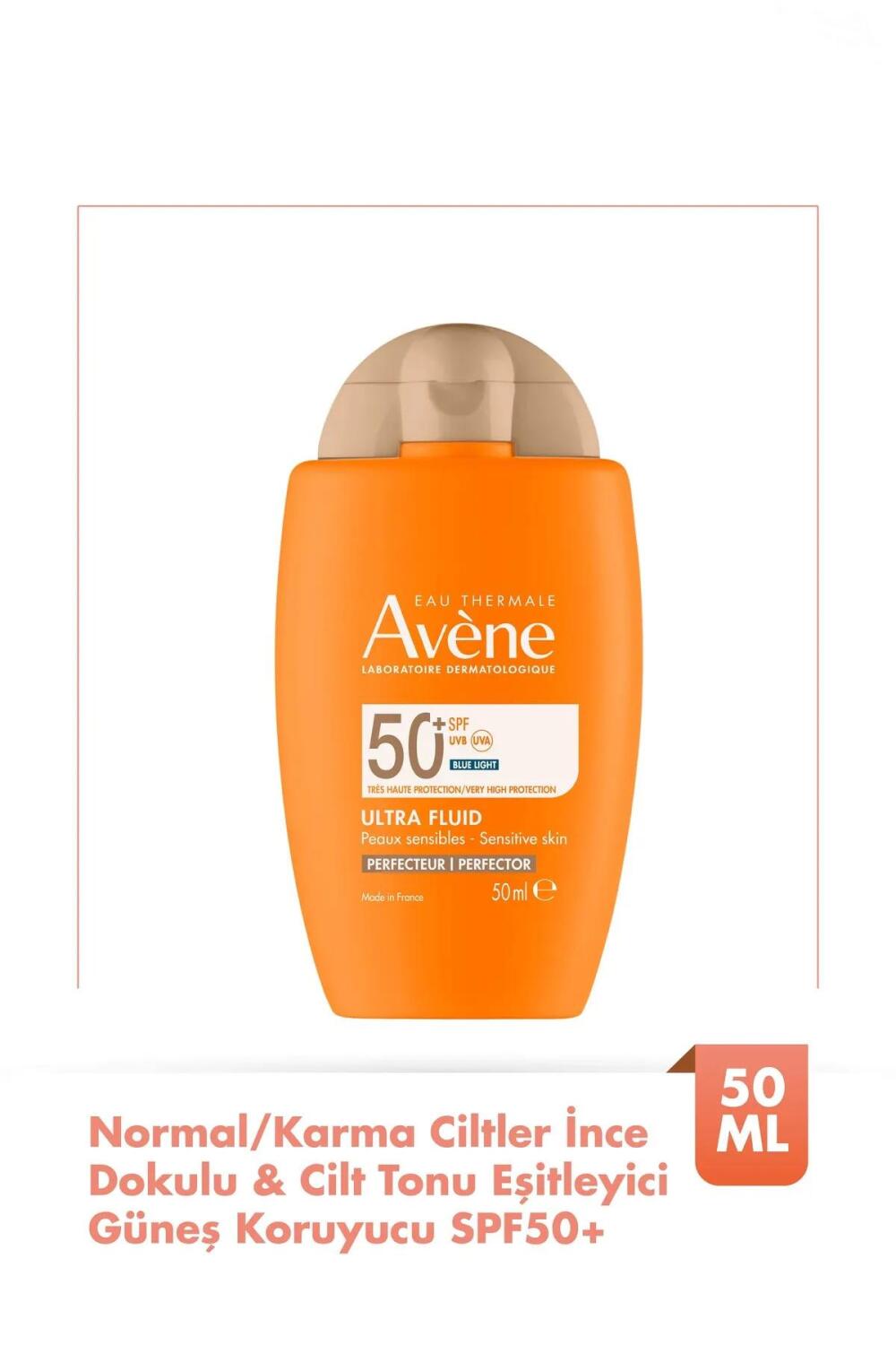 Avene Ultra Fluid Perfector SPF50+ Cilt Tonuna Uyumlu, Eşitleyici Çok Yüksek Korumalı Güneş Kremi - 1