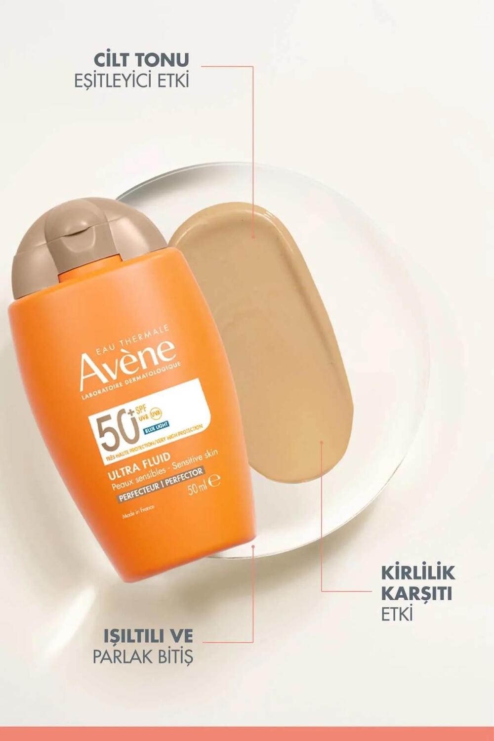 Avene Ultra Fluid Perfector SPF50+ Cilt Tonuna Uyumlu, Eşitleyici Çok Yüksek Korumalı Güneş Kremi - 3
