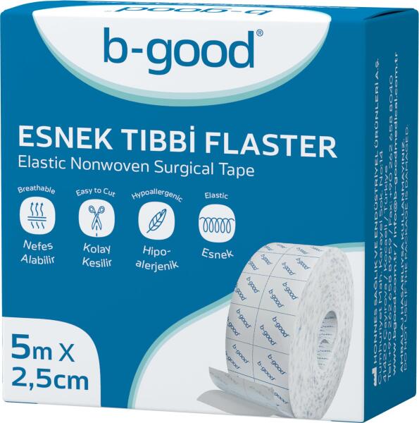 B good Esnek Tıbbi Flaster 5m x 2,5cm - B-GOOD