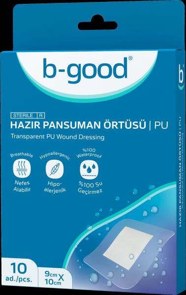 B-Good Şeffaf Hazır Pansuman Örtü 9cm x 10cm 10lu - B-GOOD