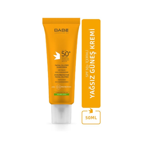 Babe Facial Oil Free Sunscreen Cream SPF50+ 50 ml + Babe Transparent Sunscreen Wet Skin Spf 50+ 200 ml - 2