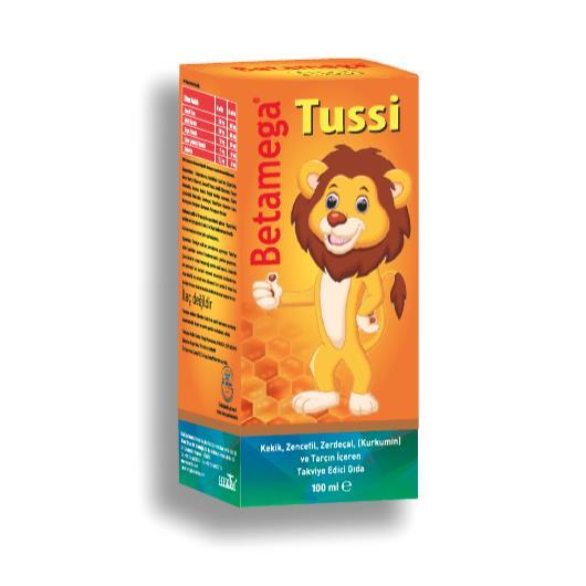 Betamega Tussi Kekik, Zencefil, Zerdeçal ve Tarçın Içeren Şurup 100 ml - HEKİM
