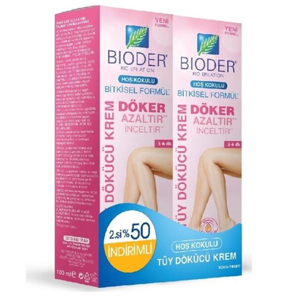 Bioder Normal Ciltler İçin Tüy Dökücü Krem 100 ml 2li Paket - BİODER