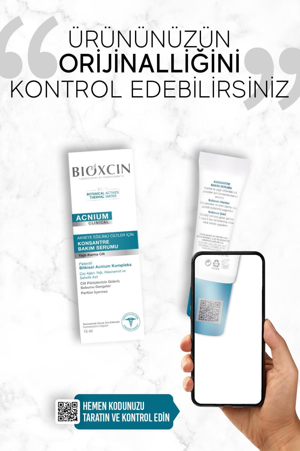 Bioxcin Acnium Konsantre Bakım Serumu 15 ml - 7