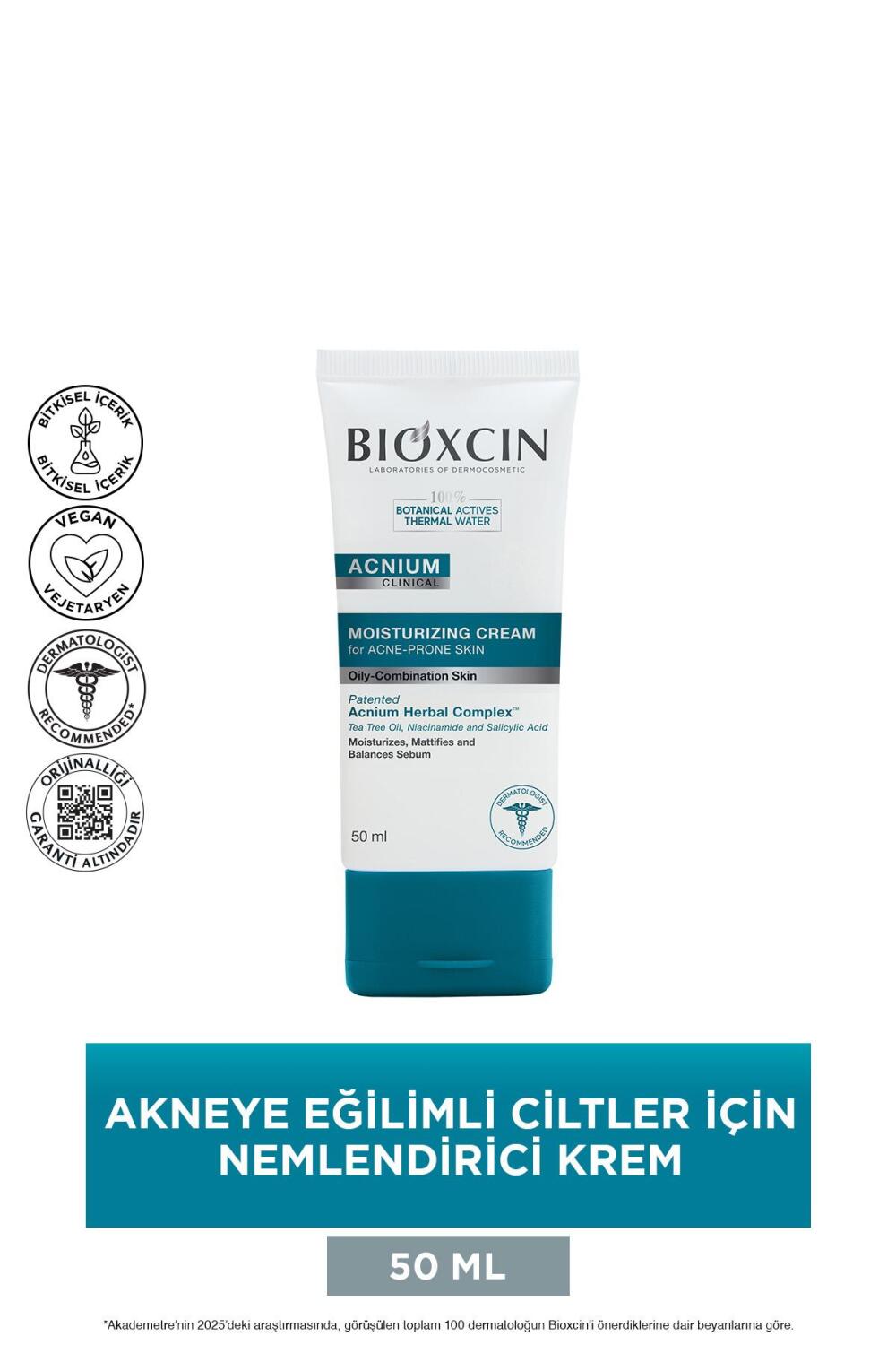 Bioxcin Acnium Sebum Dengeleyici Nemlendirici Krem 50 ml - 3