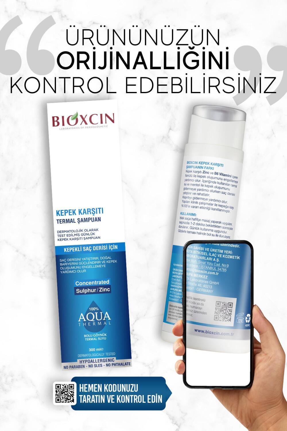Bioxcin Aqua Thermal Kepeğe Karşı Sülfatsız Şampuan 300 ml - 9