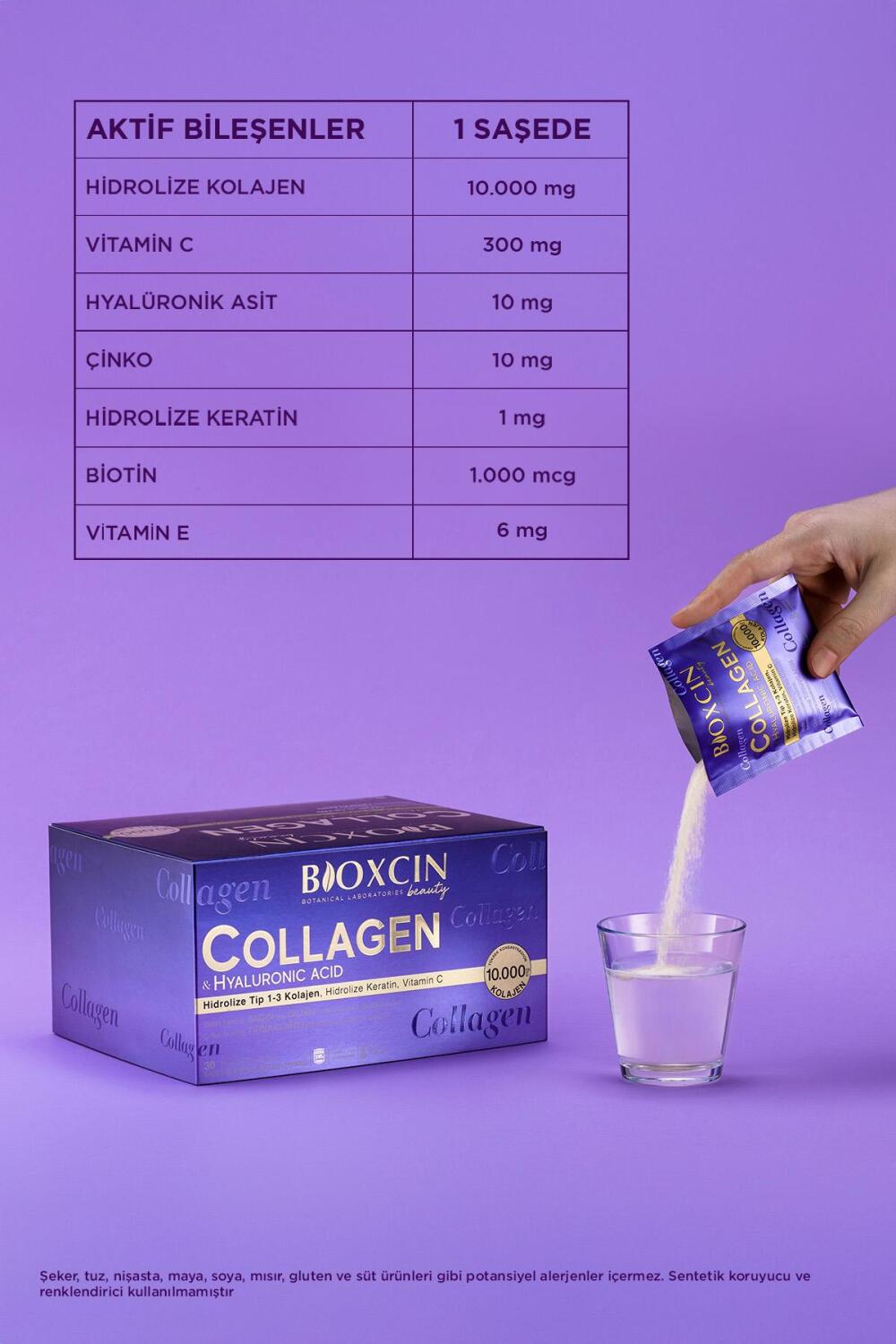 Bioxcin Beauty Collagen Hyaluronic Acid 30 Saşe - 8
