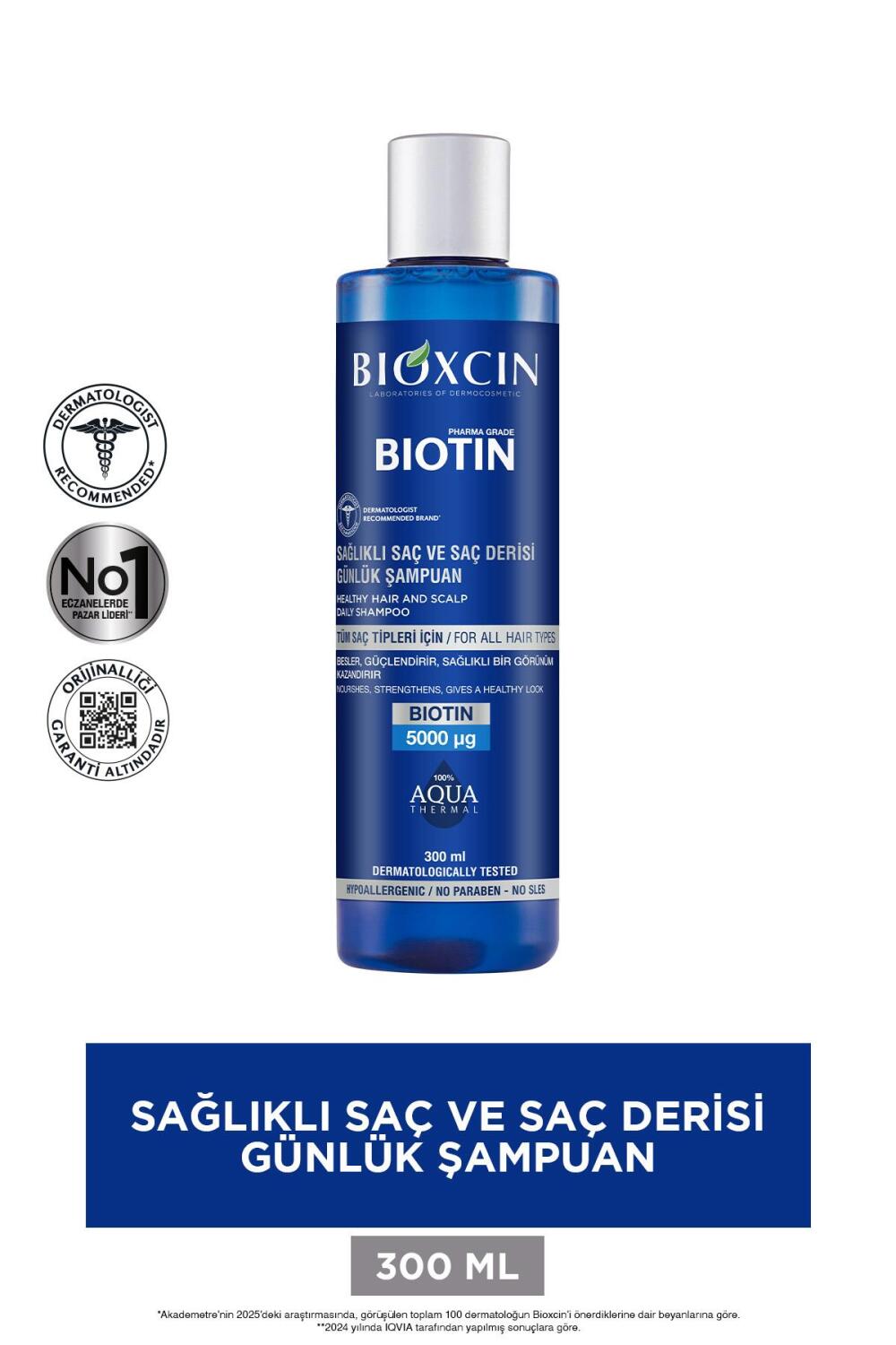 Bioxcin Biotin 5000 mg 60 Tablet + Biotin Şampuan 300 ml - 5