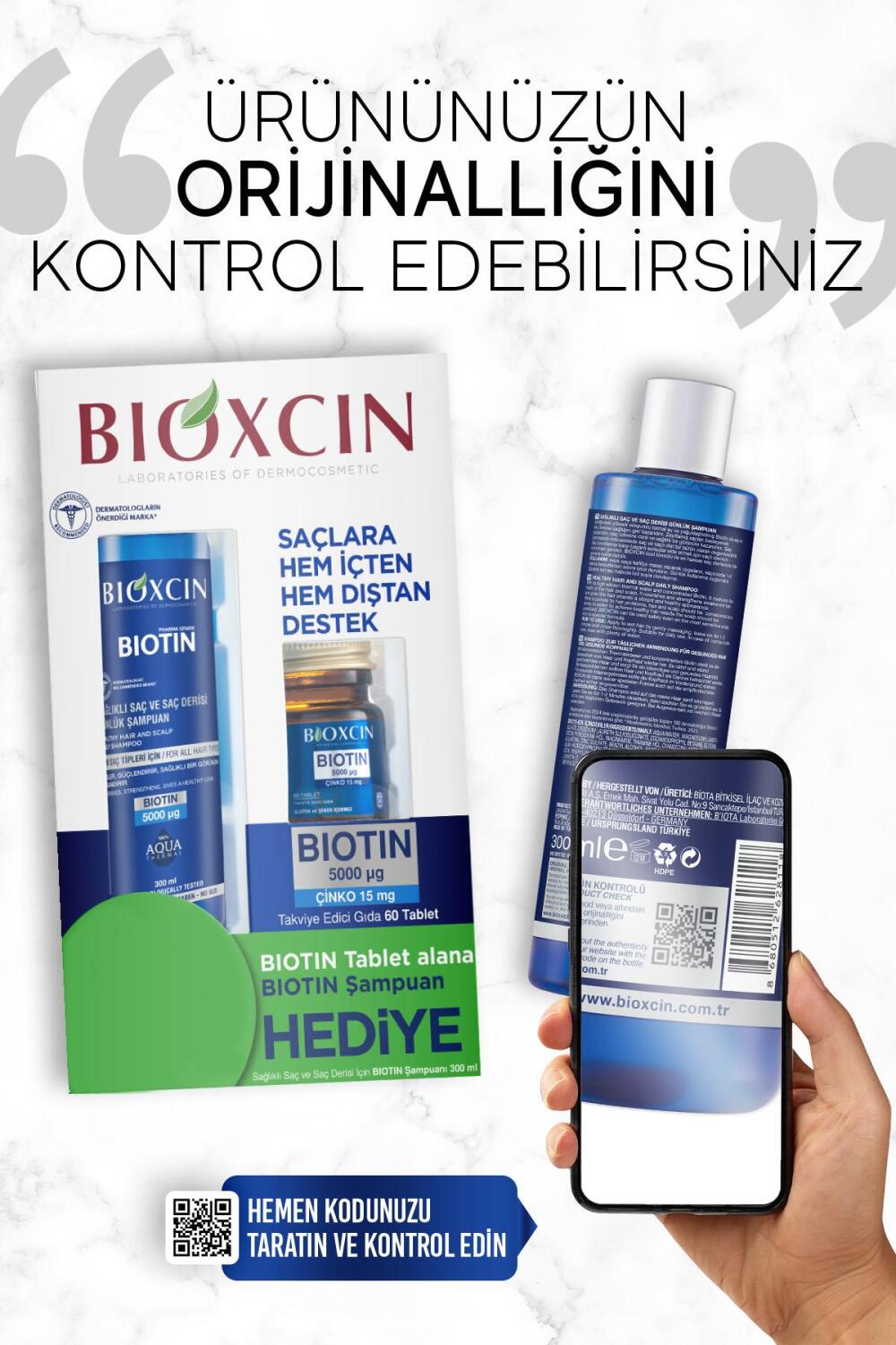 Bioxcin Biotin 5000 mg 60 Tablet + Biotin Şampuan 300 ml - 11