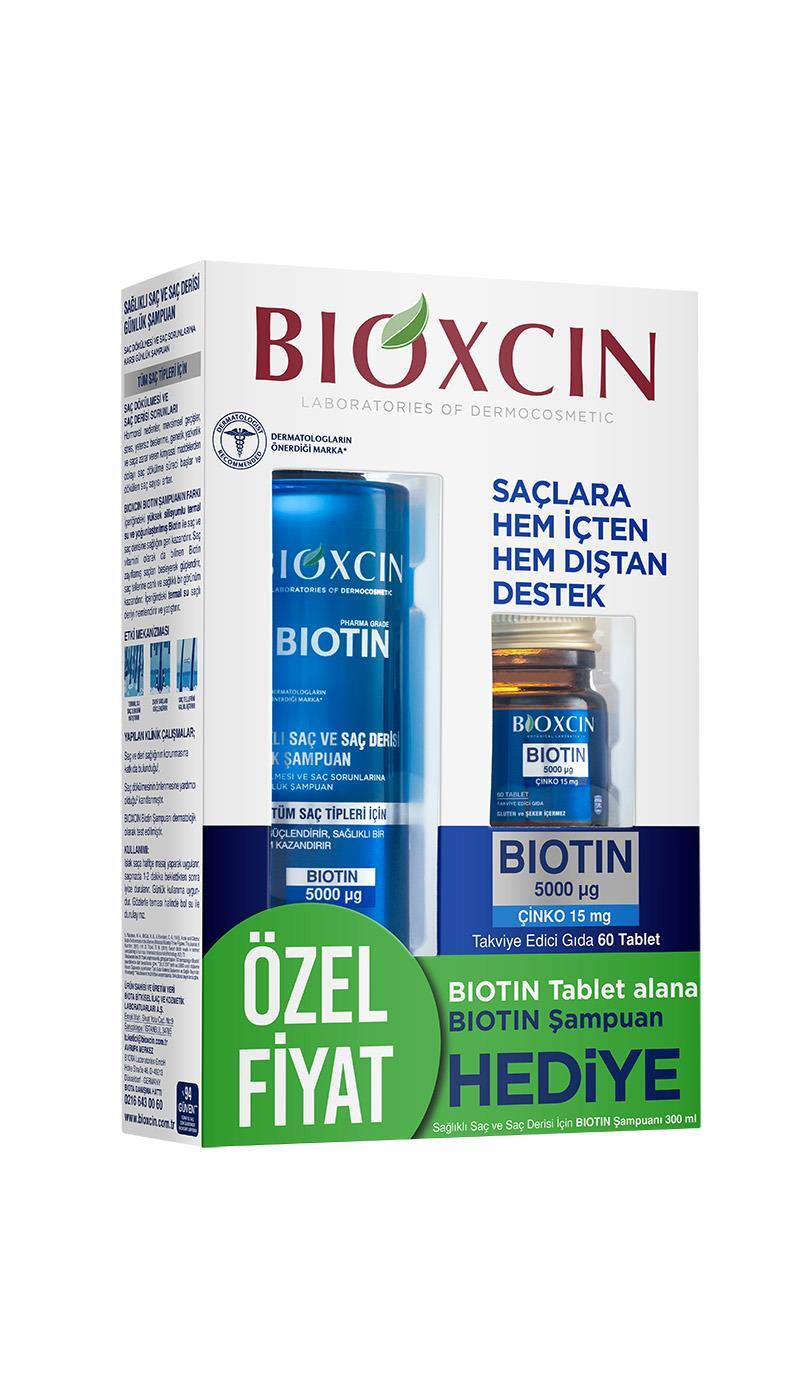 Bioxcin Biotin 5000 mg 60 Tablet + Biotin Şampuan 300 ml - 2