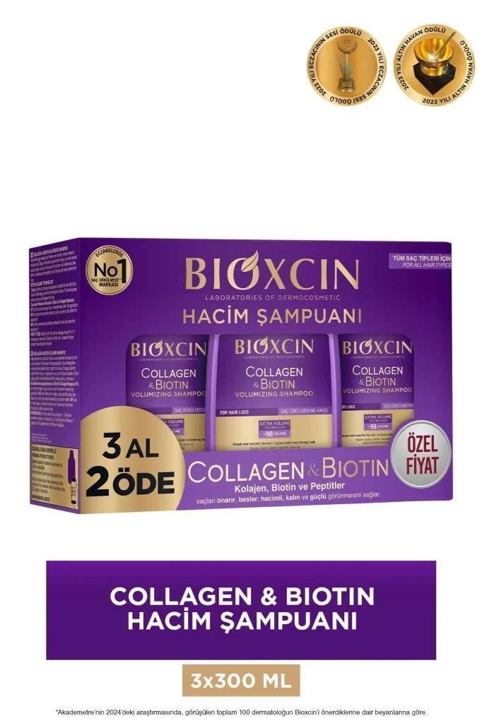 Bioxcin Collagen ve Biotin Hacim Veren Şampuan 3x300 ml - 2
