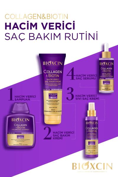 Bioxcin Collagen ve Biotin Hacim Veren Şampuan 3x300 ml - 10