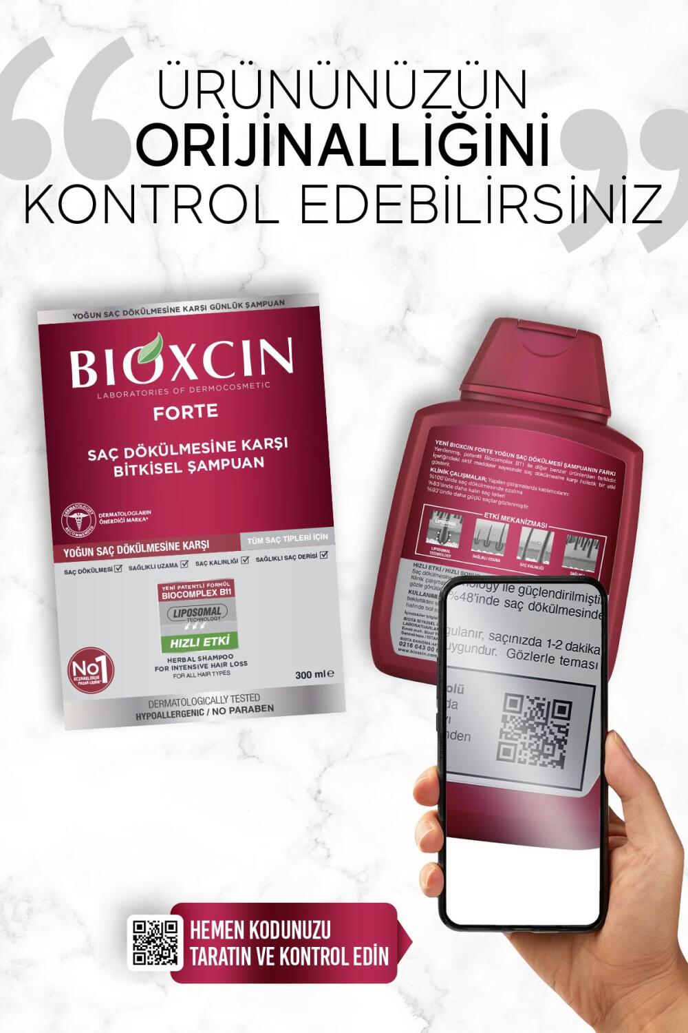 Bioxcin Forte Bitkisel Saç Dökülmesine Karşı Şampuan 300 ml - 10