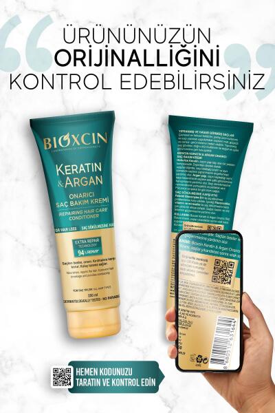 Bioxcin Keratin & Argan Onarıcı Saç Bakım Kremi 250 ml - 8