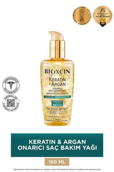 Bioxcin Keratin & Argan Onarıcı Saç Bakım Yağı 150 ml - BİOXCİN