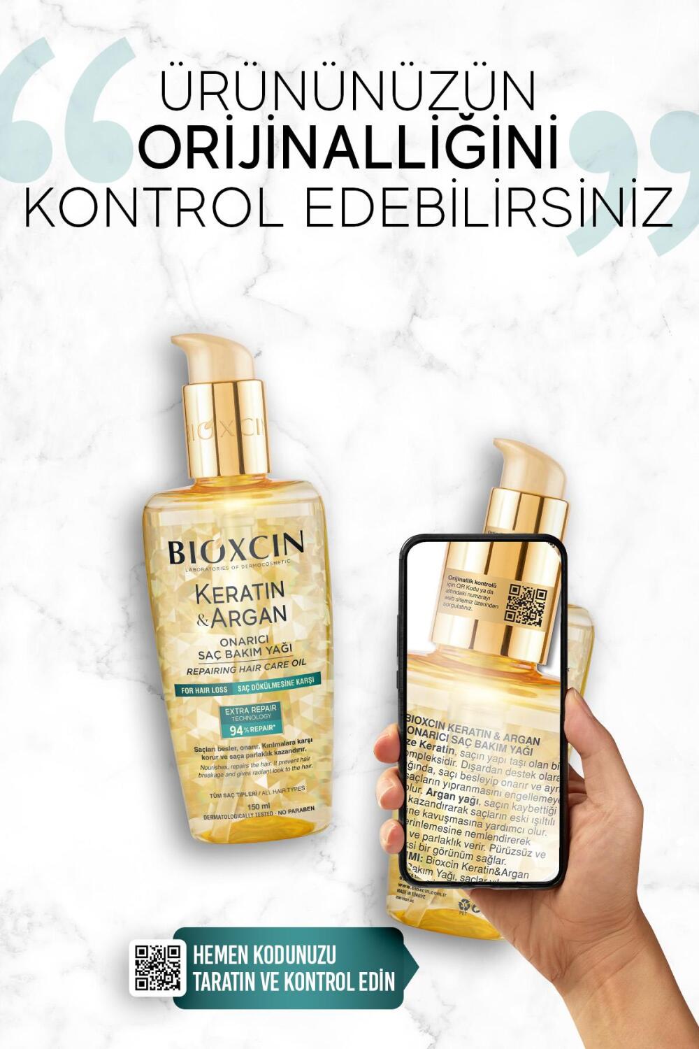 Bioxcin Keratin & Argan Onarıcı Saç Bakım Yağı 150 ml - 7