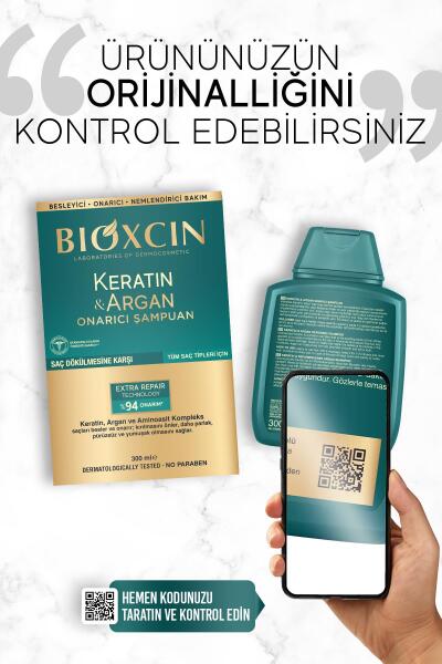 Bioxcin Keratin & Argan Onarıcı Şampuan 300 ml - 10