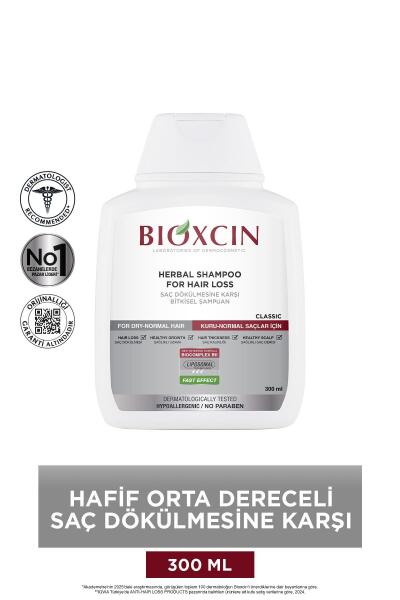Bioxcin Klasik Bitkisel Kuru ve Normal Saçlar için Dökülme Karşıtı Şampuan 3x300 ml - 3