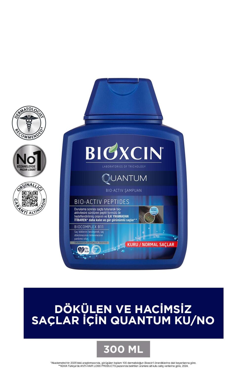 Bioxcin Quantum Kuru ve Normal Saçlar Hacim Veren Şampuan 3x300 ml - 3