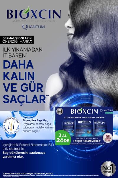 Bioxcin Quantum Yağlı Saçlar Hacim Veren Şampuan 3x300 ml - 8