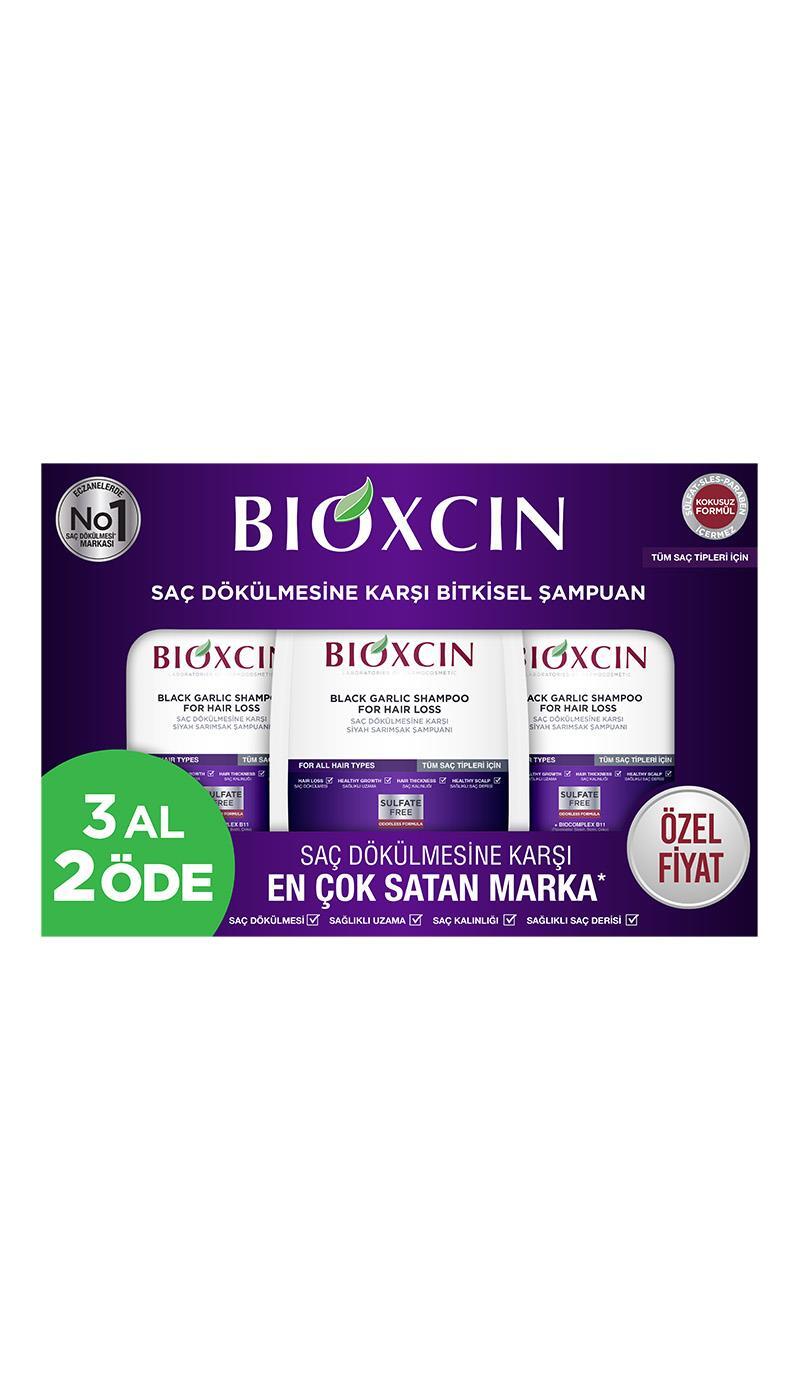 Bioxcin Siyah Sarımsaklı Saç Dökülmesine Karşı Sülfatsız Şampuan 3x300 ml - 2