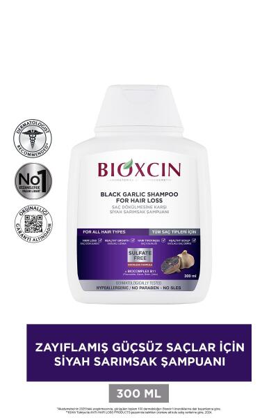Bioxcin Siyah Sarımsaklı Saç Dökülmesine Karşı Sülfatsız Şampuan 3x300 ml - 4