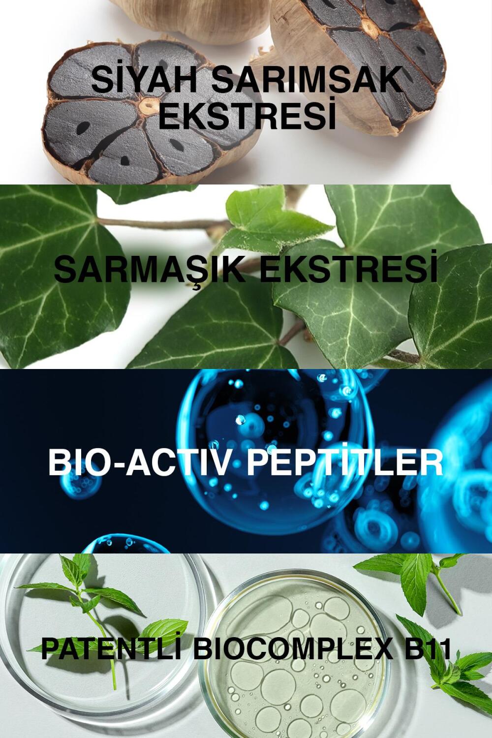 Bioxcin Siyah Sarımsaklı Saç Dökülmesine Karşı Sülfatsız Şampuan 3x300 ml - 7