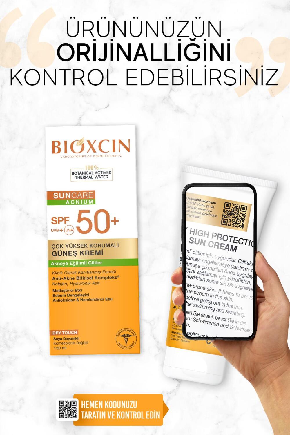 Bioxcin Sun Akneye Eğilimli Cilt Güneş Kremi SPF50 + 150 ml - 13