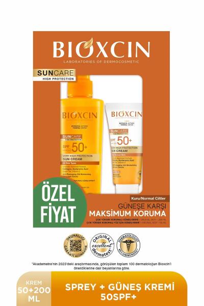 Bioxcin Sun Care Kuru/Normal Ciltler Icin Gunes Kremi Spf50+ 50 Ml- Bioxcin Sun Care Sprey Spf50+ 200 Ml - BİOXCİN