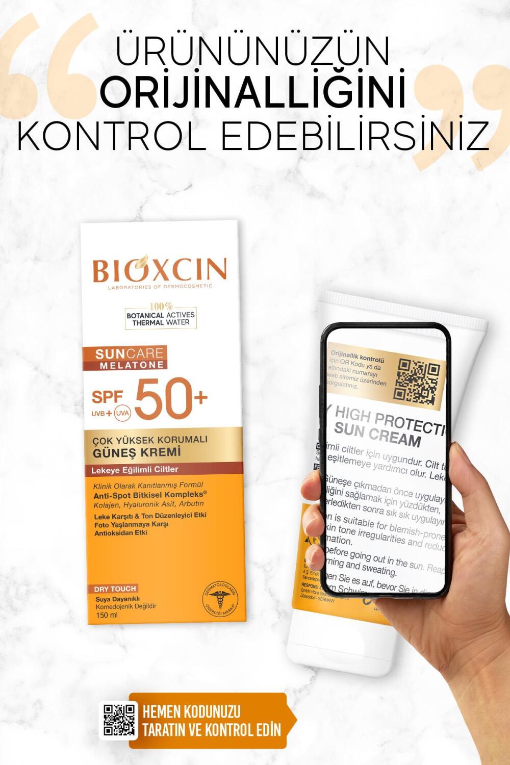 Bioxcin Sun Care Lekeye Eğilimli Ciltler İçin Güneş Kremi SPF50+ 150ml - 12