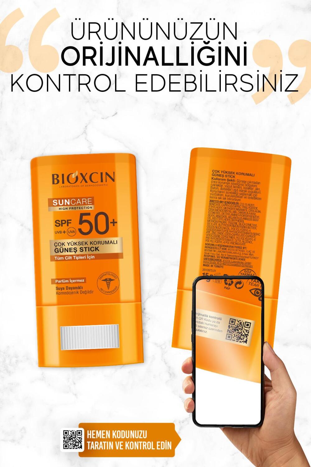 Bioxcin Sun Care Spf 50+ Çok Yüksek Korumalı Güneş Stick 15 gr - 12