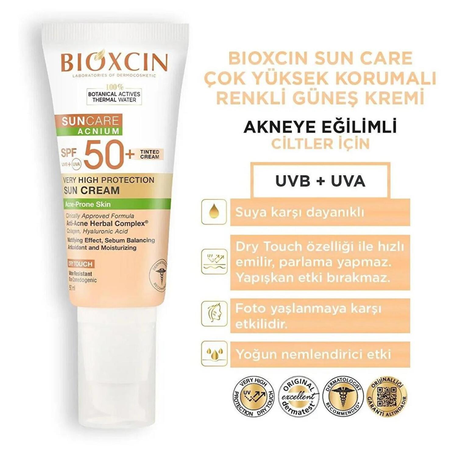 Bioxcin Suncare Acnium Tinted SPF50 Güneş Kremi 50 Ml - 3