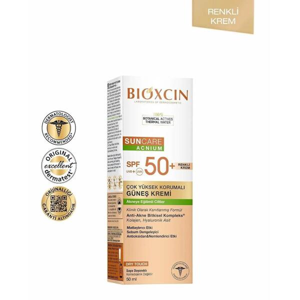 Bioxcin Suncare Acnium Tinted SPF50 Güneş Kremi 50 Ml - 4