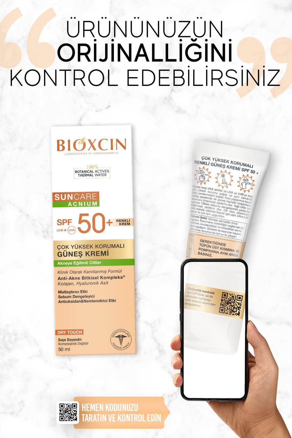 Bioxcin Suncare Acnium Tinted SPF50 Güneş Kremi 50 Ml - 13