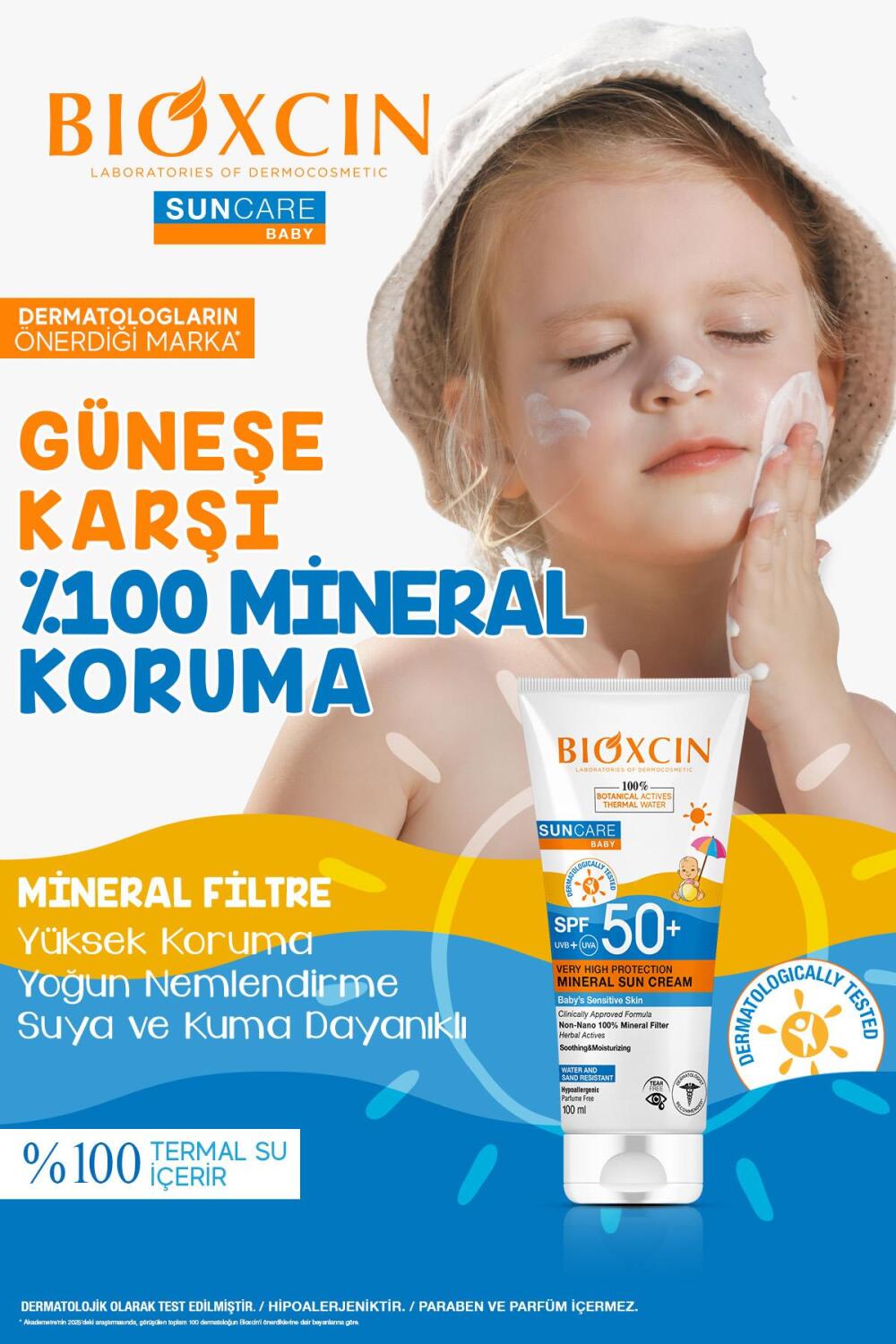 Bioxcin Suncare Baby SPF50 Mineral Güneş Kremi 100ml - 9