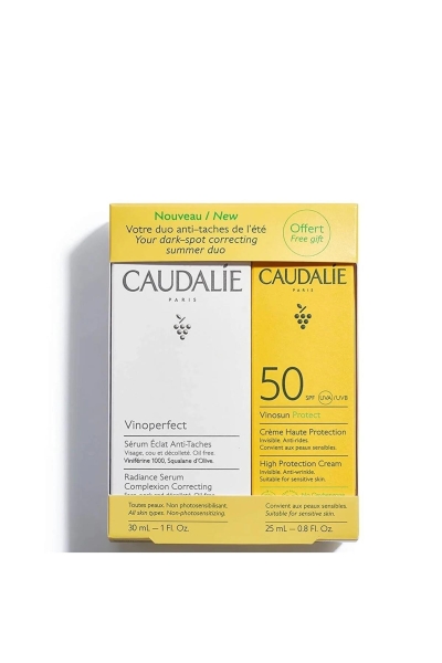 Caudalie Vinoperfect Serum 30 ml+Suncare Leke Karşıtı Serum Güneş Kremi Spf 50 +25 ml Set - CAUDALIE
