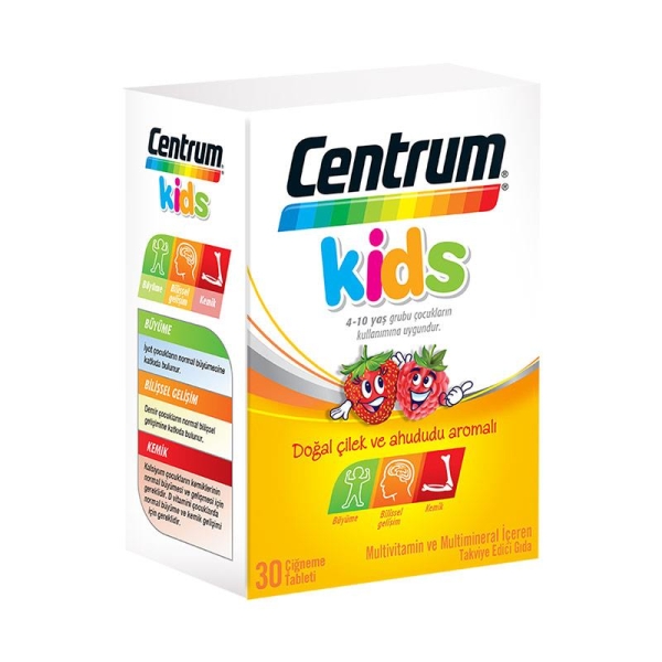Centrum Kids 4-10 Yaş Çocuk Vitamini 30 Çiğneme Tableti - CENTRUM