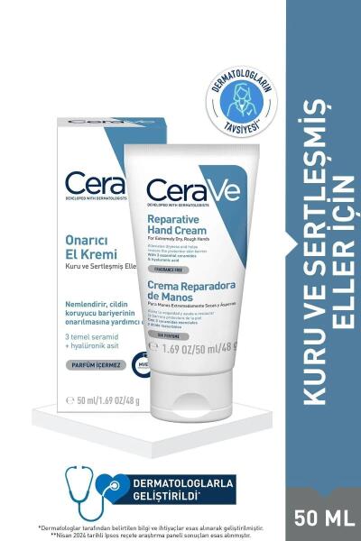 Cerave Kuru ve Sertleşmiş Eller İçin Onarıcı El Kremi 50 ml - CERAVE