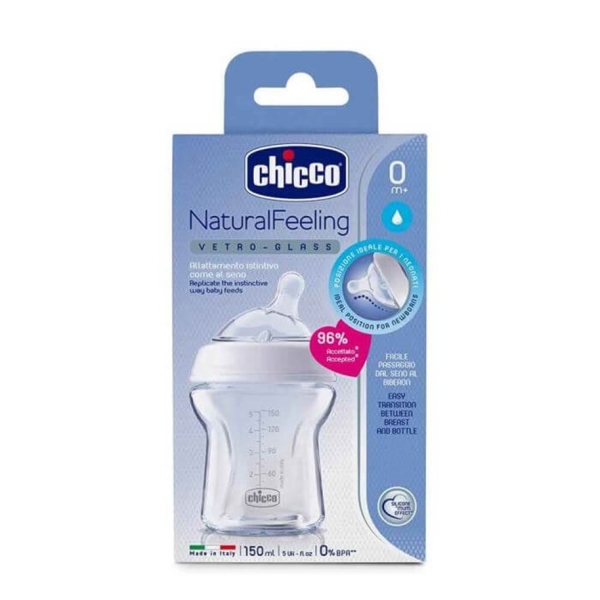 Chicco Natural Feeling 150 ml Cam Biberon 0 Ay+ - CHICCO